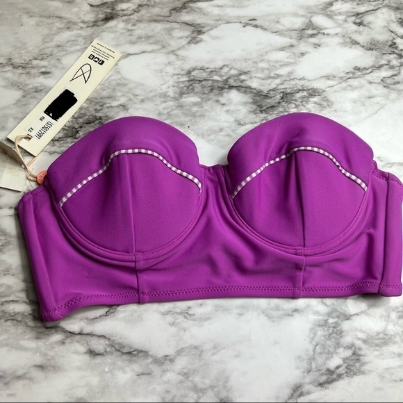 MiniPink Strapless Underwire Bikini Top NEW - Picture 1 of 8